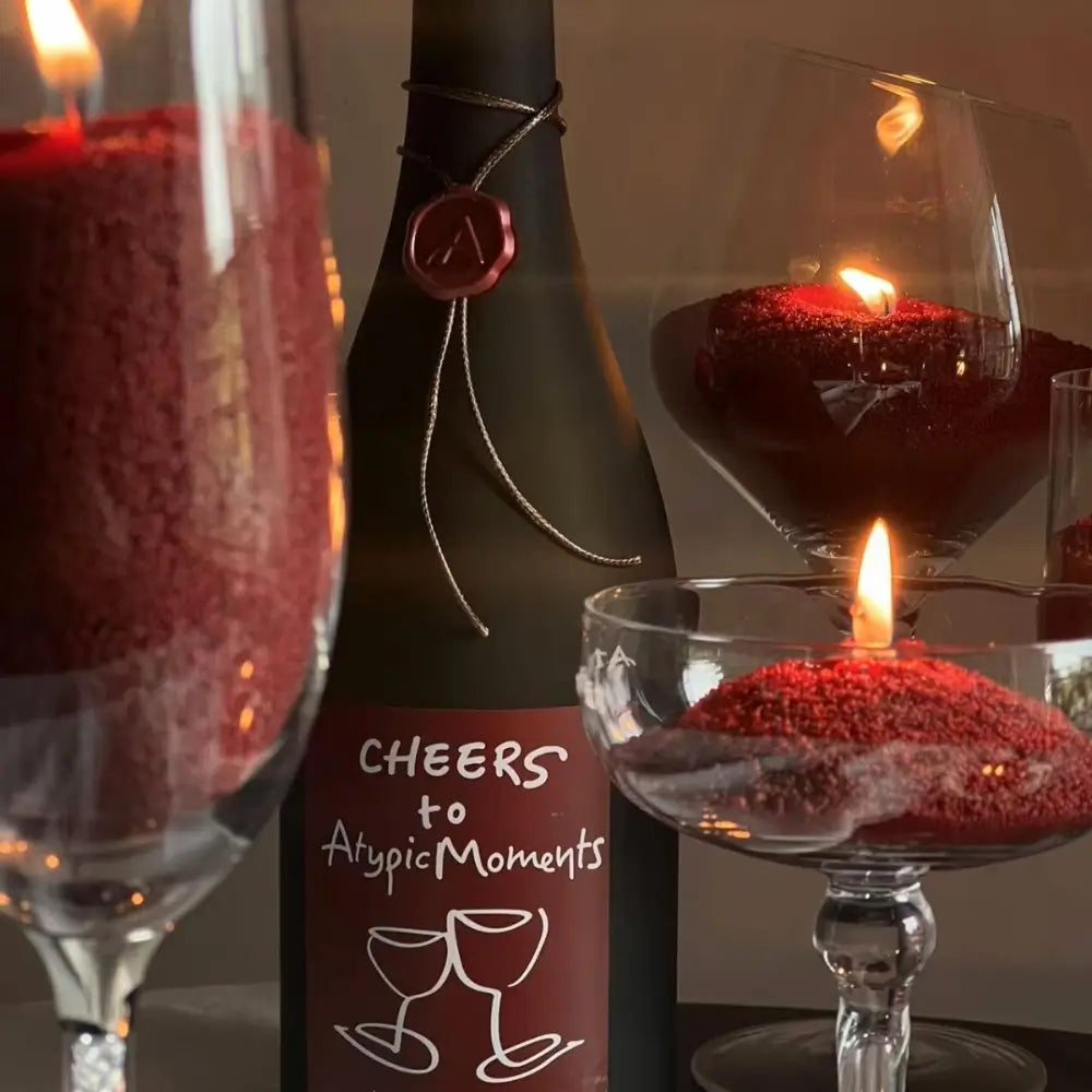 CHASSENCE Flowing Sand Wine Scented Candle Set